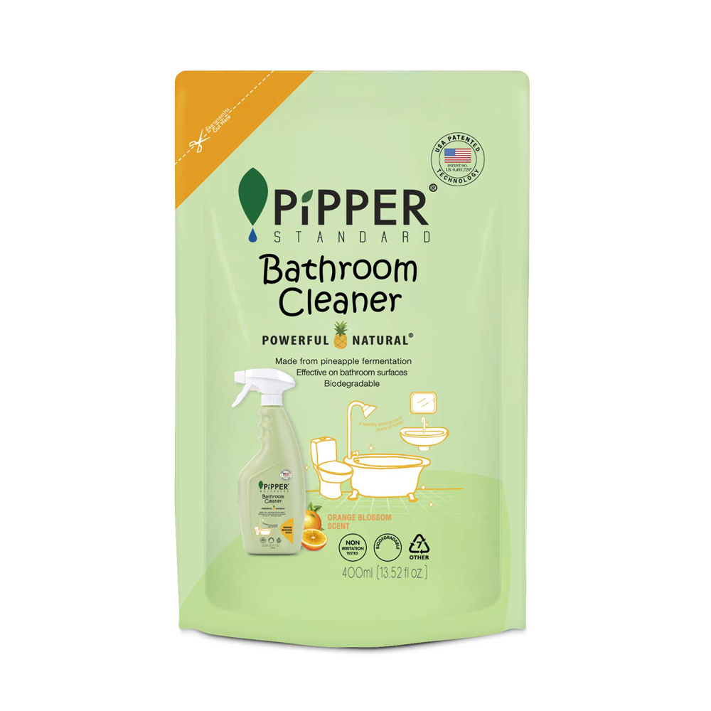 BC-Refill.jpg Natural Bathroom Cleaner Orange Blossom Scent 400 ml ( pouch ) - Image 1